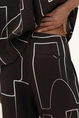 Broek met crêpestructuur Cevil graphic Someday
