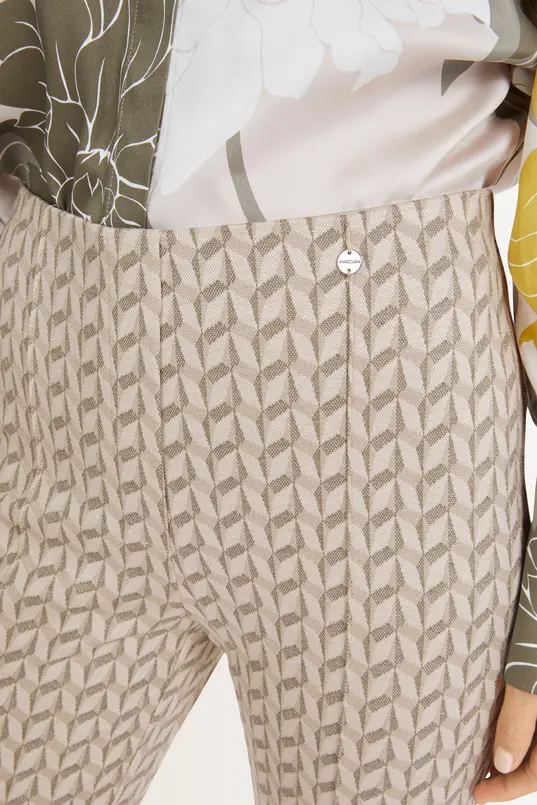 Broek met geometrisch dessin Marc Cain