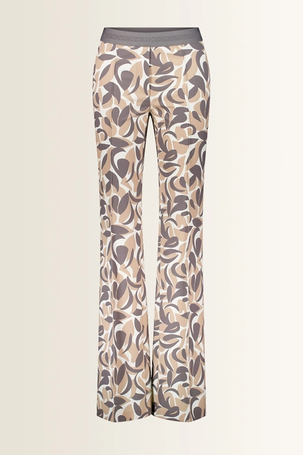 Broek met grafisch bladmotief ZARIA Gardeur