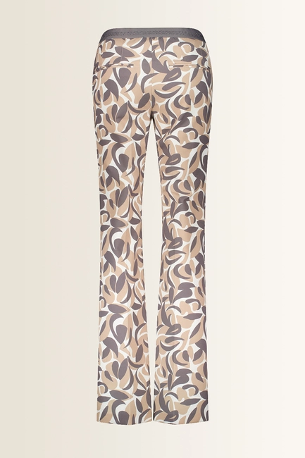 Broek met grafisch bladmotief ZARIA Gardeur