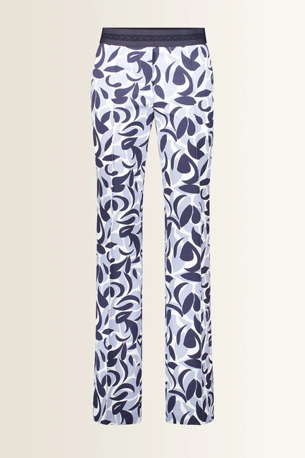 Broek met grafisch bladmotief ZARIA Gardeur