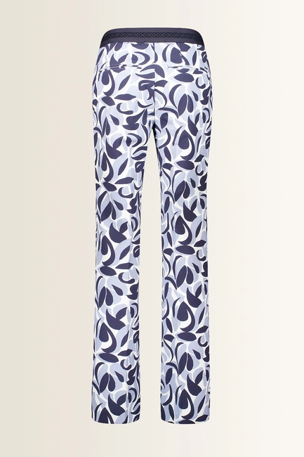 Broek met grafisch bladmotief ZARIA Gardeur