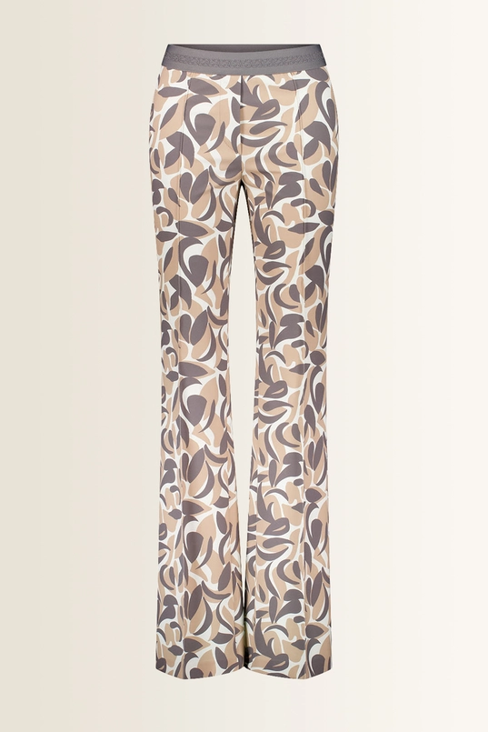 Broek met grafisch bladmotief ZARIA Gardeur