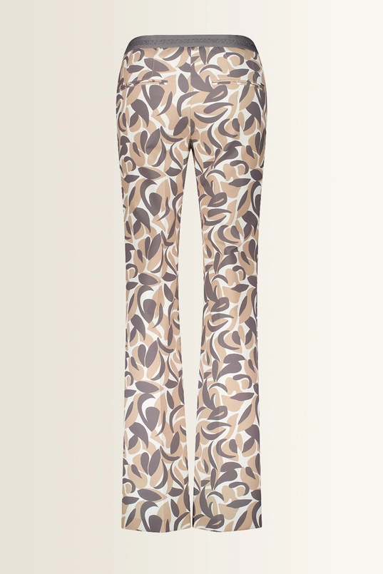 Broek met grafisch bladmotief ZARIA Gardeur