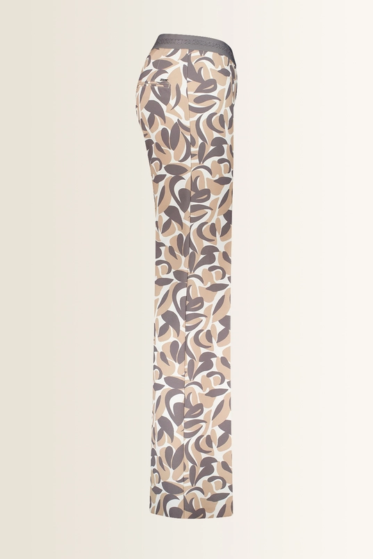 Broek met grafisch bladmotief ZARIA Gardeur