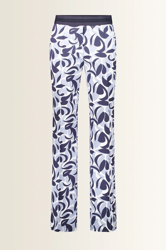 Broek met grafisch bladmotief ZARIA Gardeur