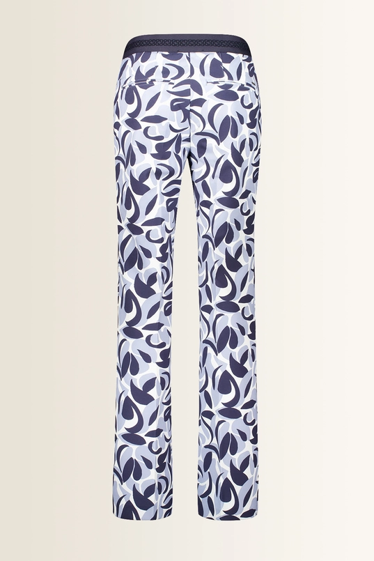 Broek met grafisch bladmotief ZARIA Gardeur