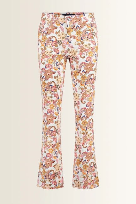 Broek met kleurrijke all-over print ZURI128-HD Gardeur