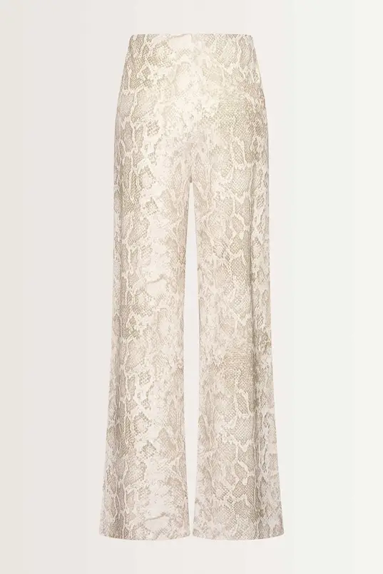 Broek met slangenprint