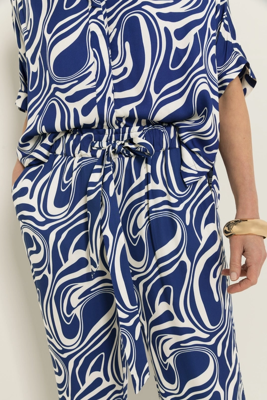 Broek met swirlprint