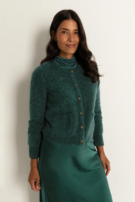 Brushed alpaca vest