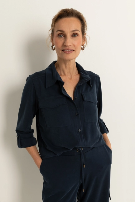Cargo blouse in jersey