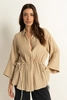 Casual blouse met strikceintuur
