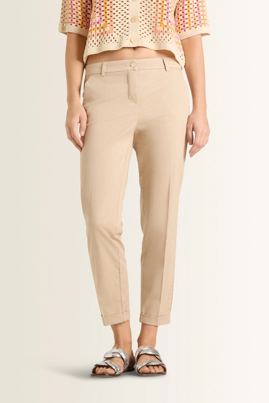 Chino broek met omslag Karina Cambio