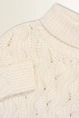Chunky kabeltrui in wolmix met alpaca