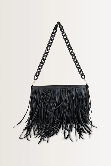 Clutch met veertjes