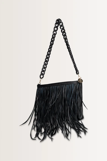 Clutch met veertjes