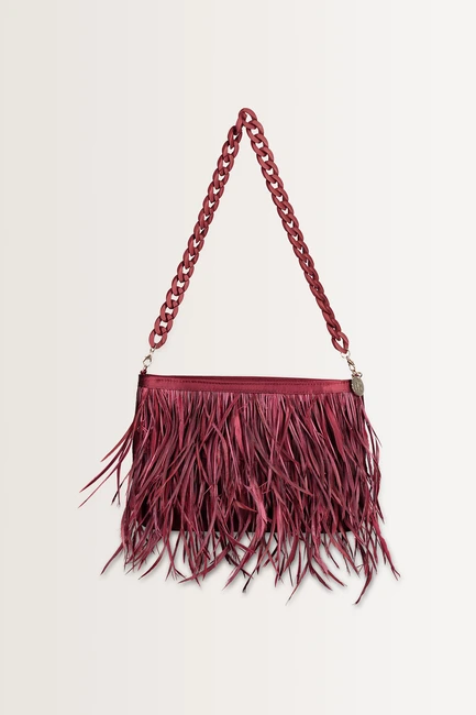 Clutch met veertjes