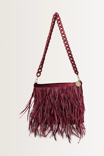 Clutch met veertjes