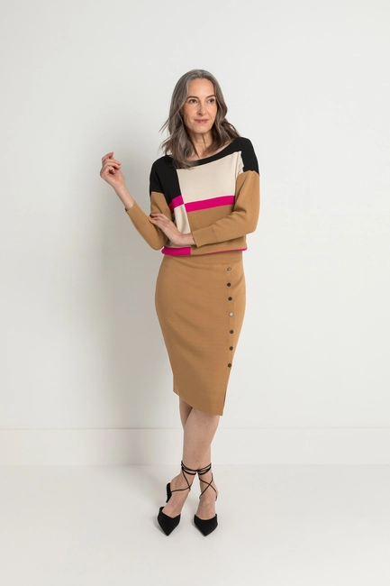 Colourblocking trui