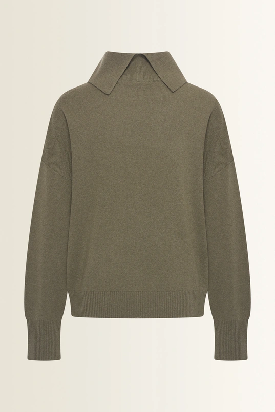 Coltrui van wol-kasjmiermix met splitdetail