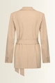 Coolwool blazer met strikceintuur