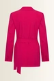 Coolwool blazer met strikceintuur