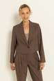 Cropped blazer met lurexstreep