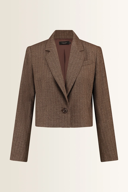 Cropped blazer met lurexstreep