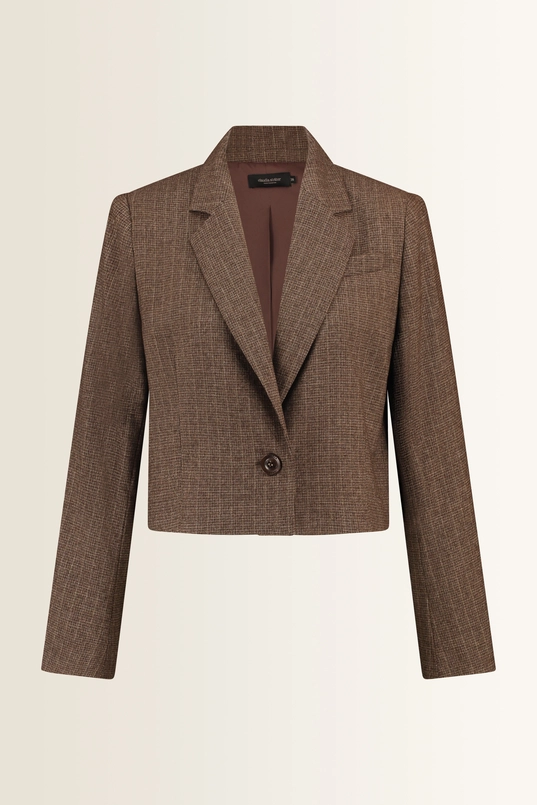 Cropped blazer met lurexstreep