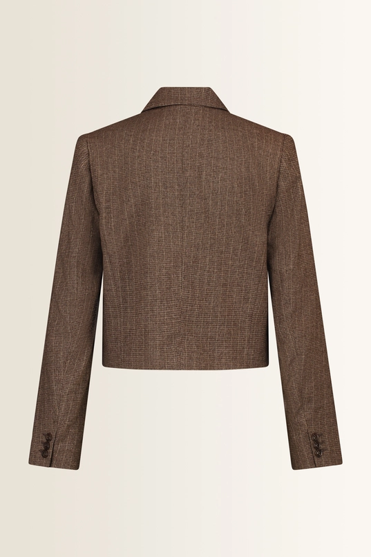 Cropped blazer met lurexstreep