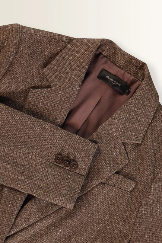 Cropped blazer met lurexstreep