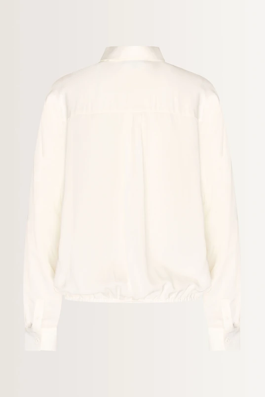 Cropped blouse met elastische zoom