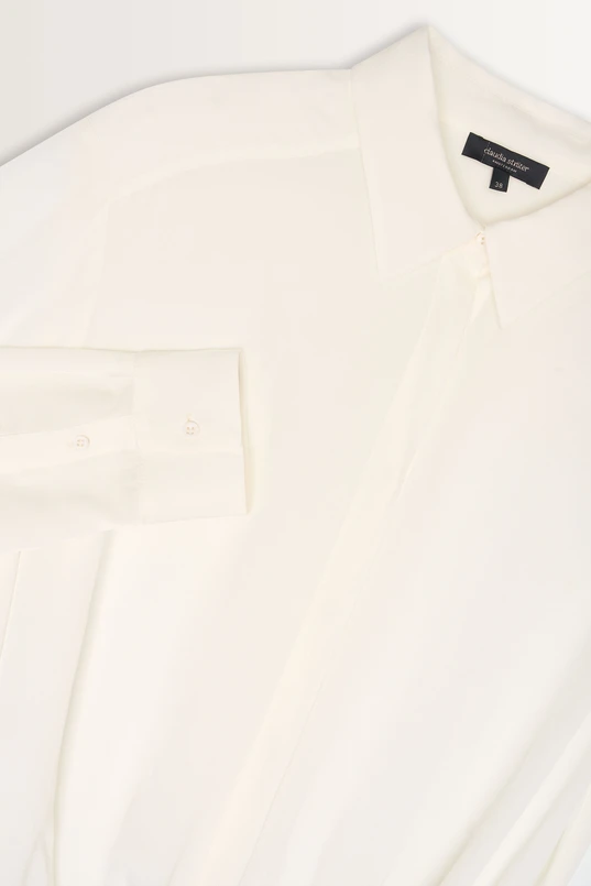 Cropped blouse met elastische zoom