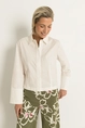 Cropped blouse met overhemdkraag