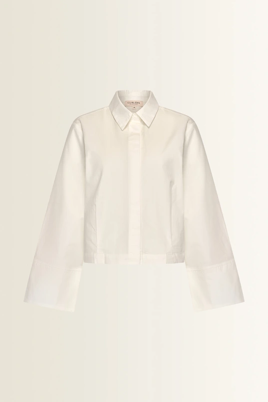 Cropped blouse met overhemdkraag