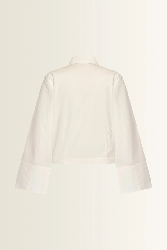 Cropped blouse met overhemdkraag