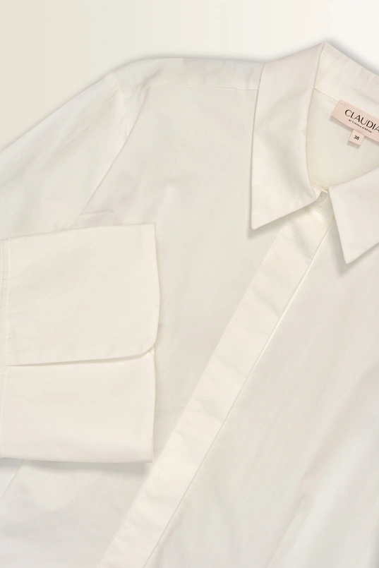 Cropped blouse met overhemdkraag