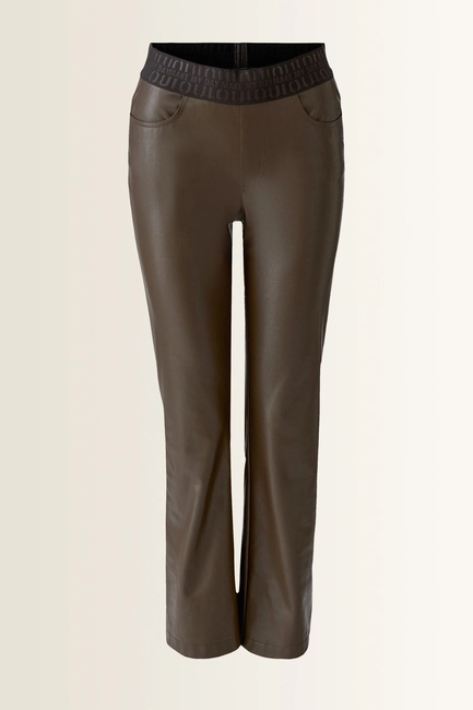 Cropped broek met elastische logoband OUI
