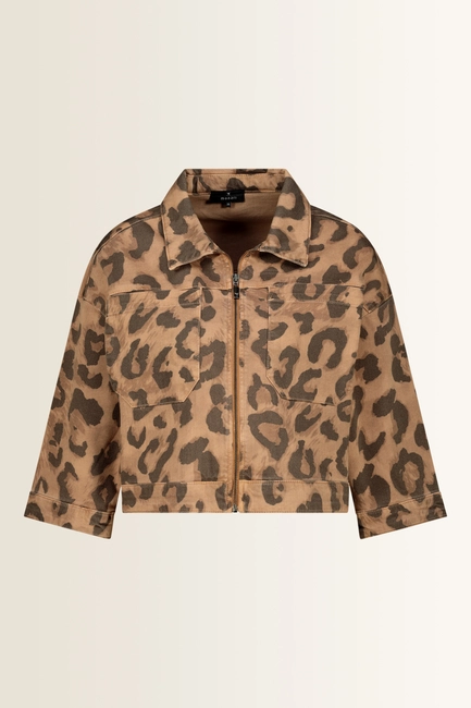 Cropped jack met luipaardprint Monari