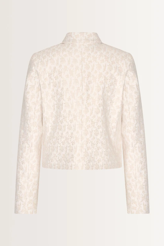 Cropped jacquard blazer