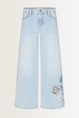 Cropped jeans met borduursel Palazzo Cambio