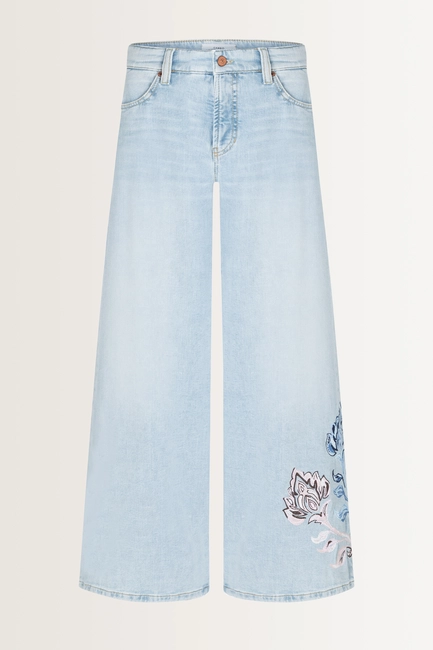 Cropped jeans met borduursel Palazzo Cambio