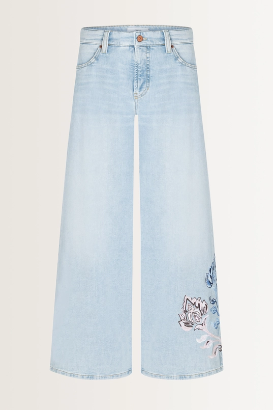 Cropped jeans met borduursel Palazzo Cambio