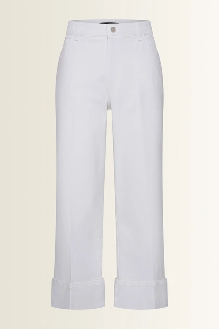 Cropped jeans met brede omslag