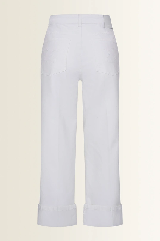 Cropped jeans met brede omslag