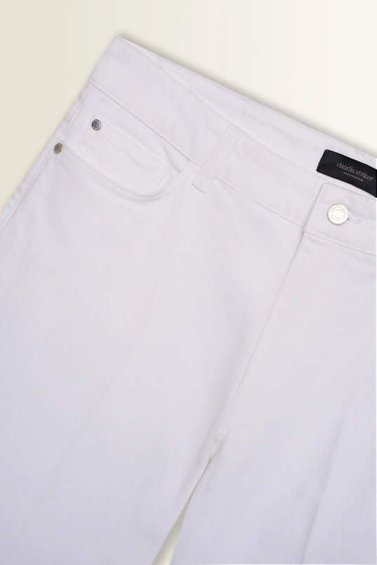 Cropped jeans met brede omslag
