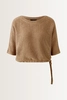 Cropped pullover met trekkoord OUI