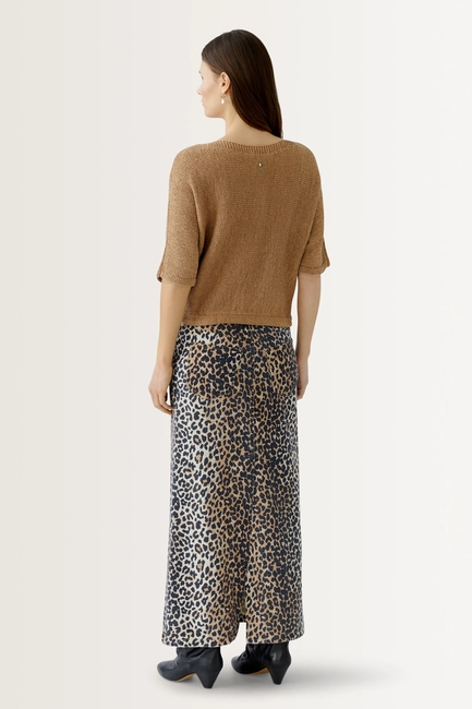 Cropped pullover met trekkoord OUI