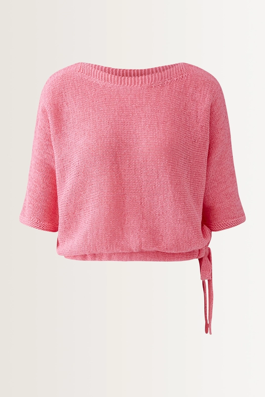 Cropped pullover met trekkoord OUI